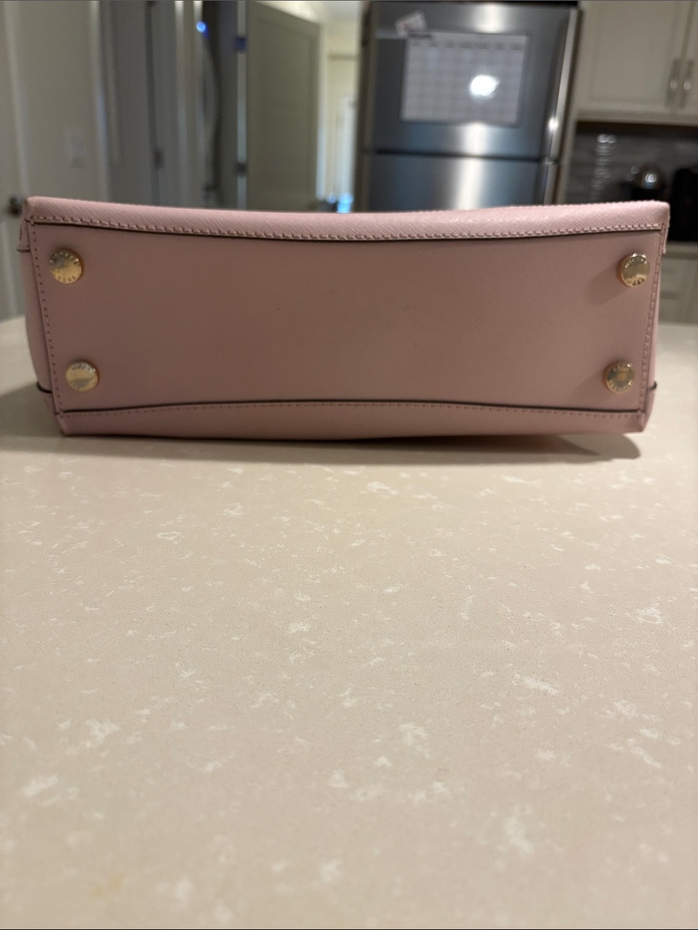 Michael Kors Blush Pink Laser-Cut Leather Shoulder Bag with Gold Accents - Picture 7 of 7